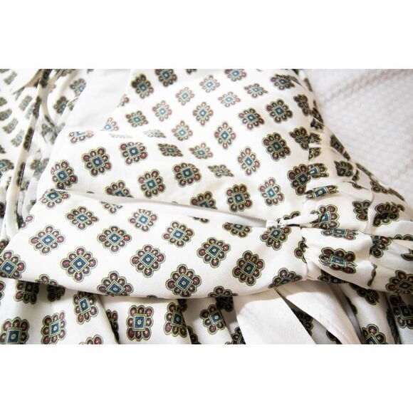 NEW Cinq à Sept 100% Silk Geneva Empire-waist Mini Dress, Ivory,  L - Picture 11 of 15